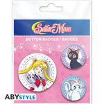 ABYstyle Sailor Moon Luna & Artemis 3 Badge Pack