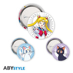 ABYstyle Sailor Moon Luna & Artemis 3 Badge Pack