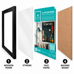 GB Posters Contemporary Wooden Oak Picture Frame - A1 - 59.4 x 84.1cm