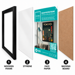 GB Posters Contemporary Wooden Black Picture Frame - 60 x 80cm