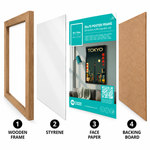GB Posters Contemporary Wooden White Picture Frame - 50 x 70cm