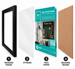 GB Posters Contemporary Wooden White Picture Frame - Mini - 40 x 50cm