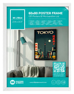 GB Posters Contemporary Wooden White Picture Frame - 60 x 80cm
