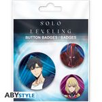 ABYstyle Solo Leveling Igris, Jinwoo & Cha Hae In 3 Badge Pack