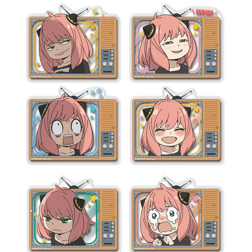 Spy X Family Anya on TV Transparent Sticker Set