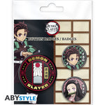 ABYstyle Demon Slayer Tanjiro & Nezuko 3 Badge Pack