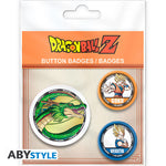 ABYstyle Dragon Ball Goku, Vegeta & Shenron 3 Badge Pack