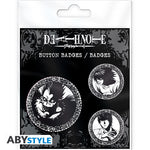 ABYstyle Death Note Light, L & Ryuk 3 Badge Pack