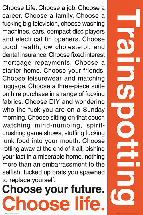 GB eye Trainspotting Quotes 61 x 91.5cm Maxi Poster