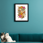 Fuzzballs Junk Food 30 x 40cm Framed Collector Print