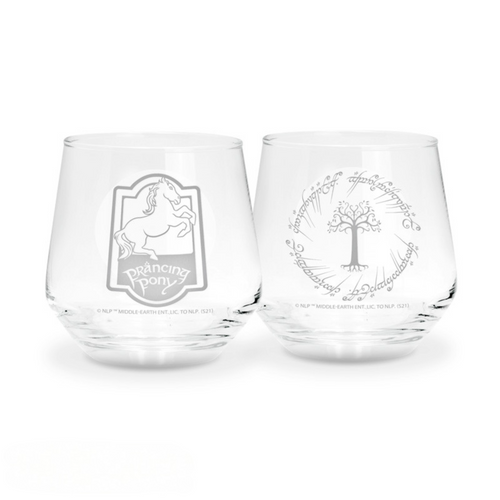 ABYstyle The Lord of The Rings Prancing Pony & Gondor - 2 Glass Set