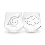 Naruto Konoha & Akatsuki - 2 Glass Set