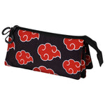 Karactermania Naruto Clouds Triple Pencil Case - Black