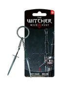 The Witcher 3 Geralt Two Swords Metal Keychain