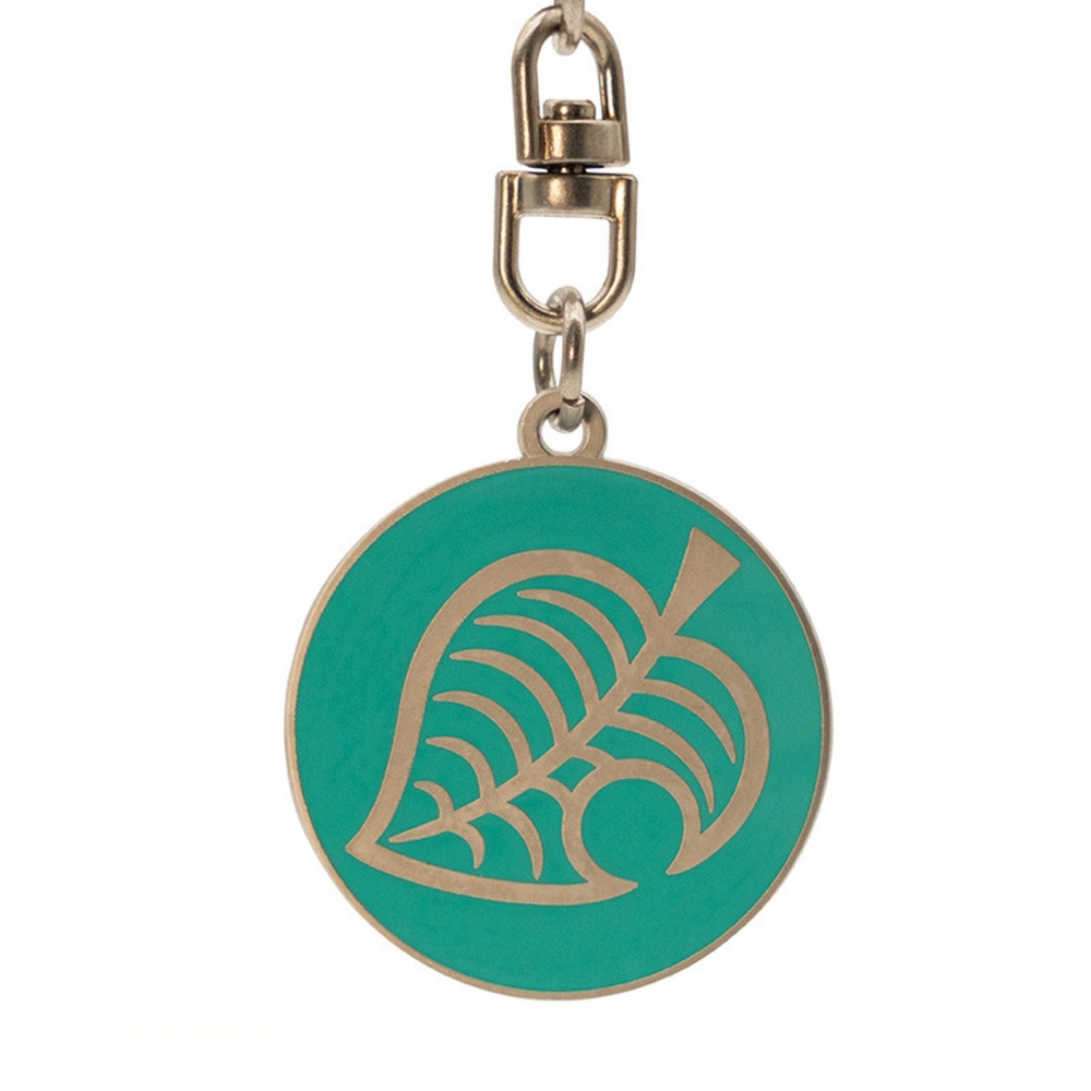 Animal Crossing Leaf Logo Metal Keychain