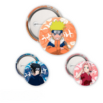 ABYstyle Naruto Sasuke & Sakura 3 Badge Pack
