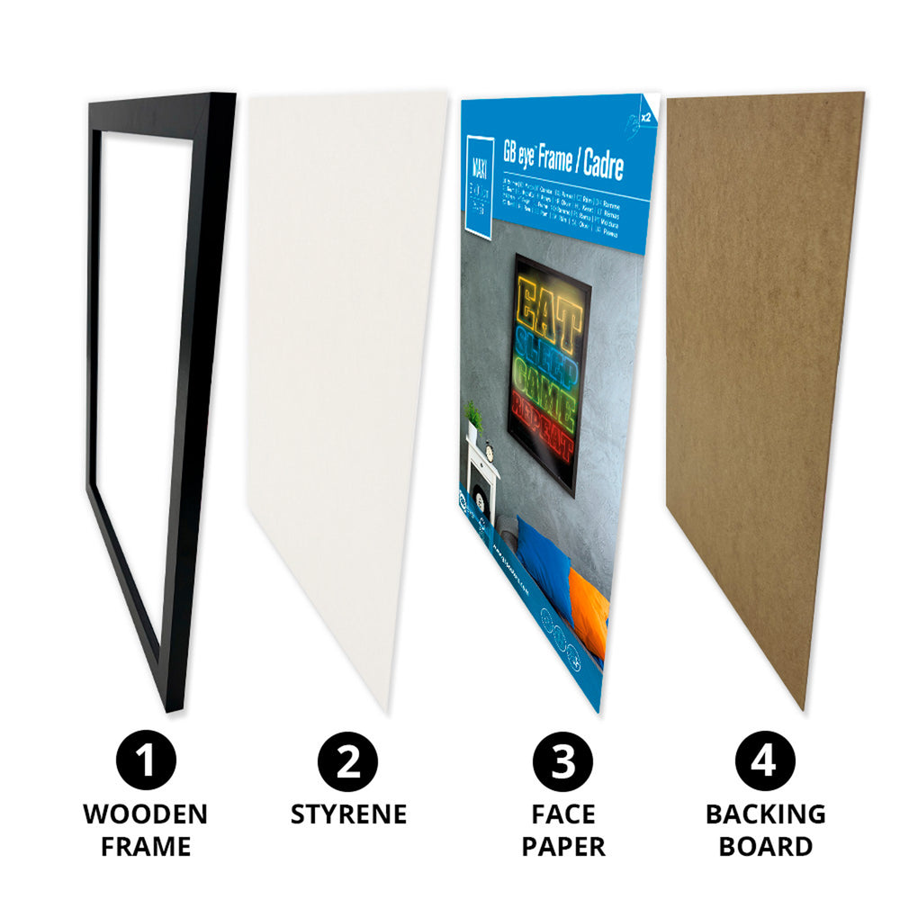 GB Eye Contemporary Wooden White Picture Frame - 60 x 80cm