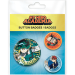 My Hero Academia Midoriya, Bakugo & Todoroki 3 Badge Pack