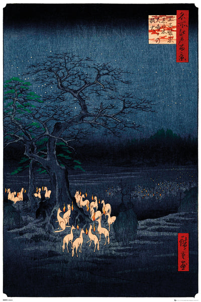 GB eye Hiroshige New Years Eve Foxfire 61 x 91.5cm Maxi Poster