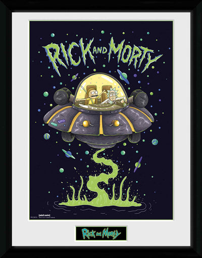 GB eye Rick & Morty Ship 30 x 40cm Framed Collector Print