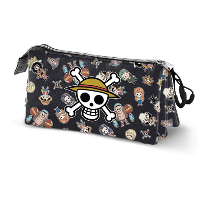 Karactermania One Piece Skull Triple Pencil Case - Multicolour