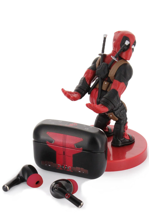 Cable Guys Buds Pro Marvel Deadpool Wireless Bluetooth Earbuds and Phone Holder Bundle