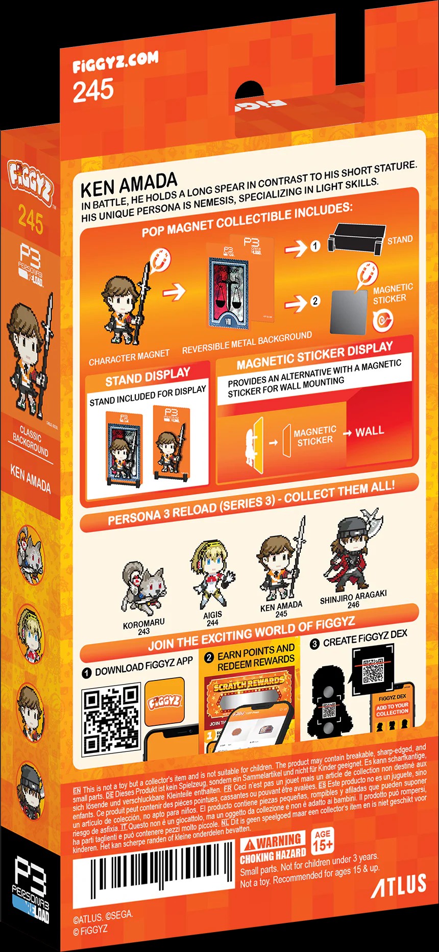 FiGGYZ Persona 3 Ken Amada 11cm Collectible Pop Magnet