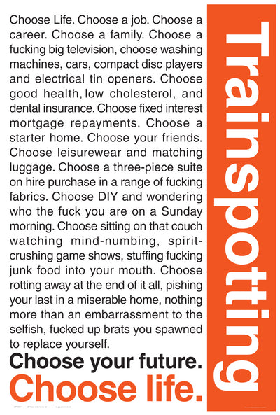 GB Posters Trainspotting Quotes 61 x 91.5cm Maxi Poster