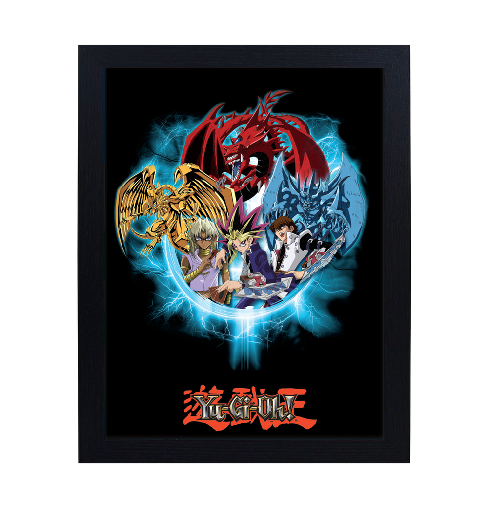 Yu-Gi-Oh! Key Characters Blue 30 x 40cm Framed Collector Print | GB Posters & Merch Yu-Gi-Oh! Key Characters Blue 30 x 40cm Framed Collector Print | GB Posters & Merch
