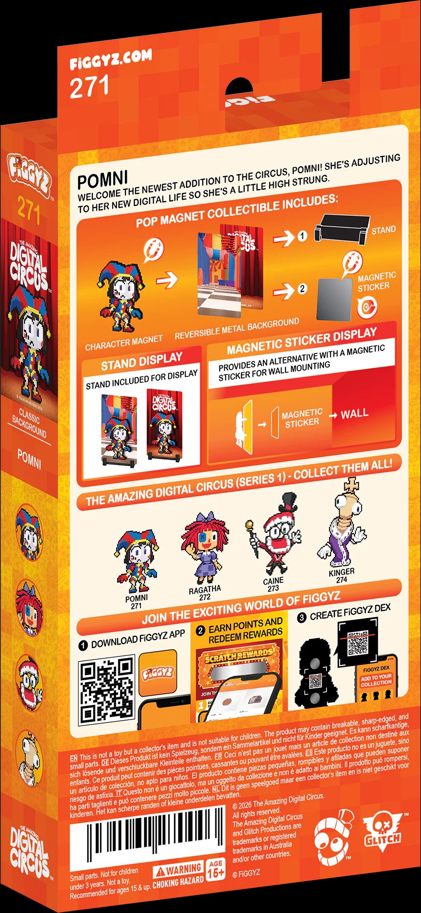 FiGGYZ The Amazing Digital Circus Pomni 11cm Collectible Pop Magnet
