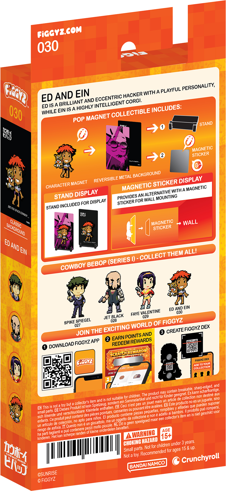 FiGGYZ Cowboy Bebop Ed & Ein 11cm Collectible Pop Magnet