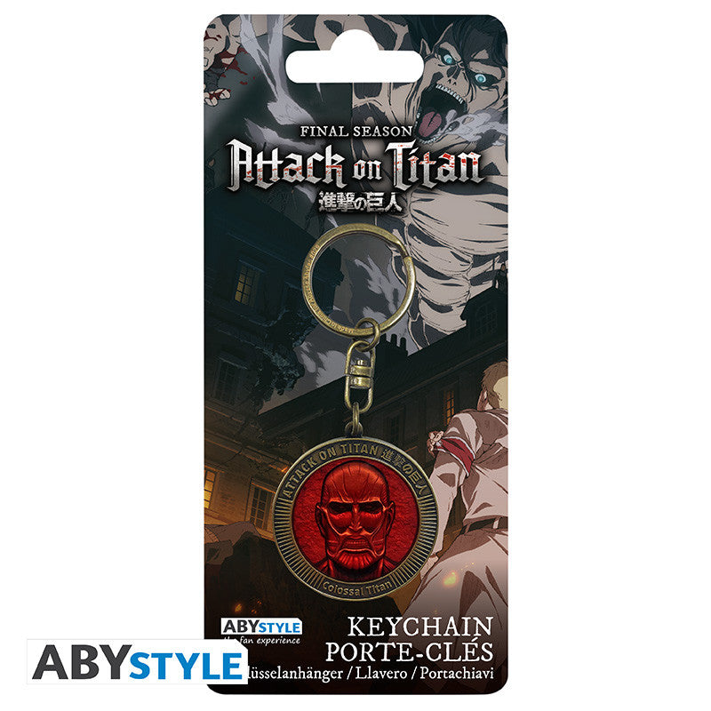 ATTACK ON TITAN  Colossal Titan Medallion  Keychain