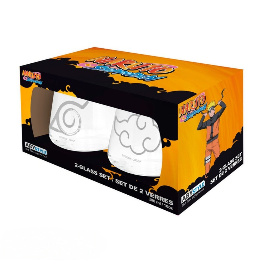 Naruto Konoha & Akatsuki - 2 Glass Set