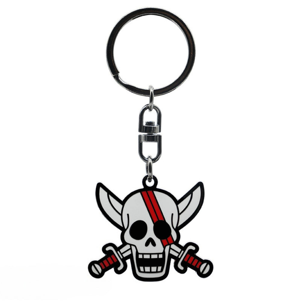 One Piece Skull Shanks Metal Keychain