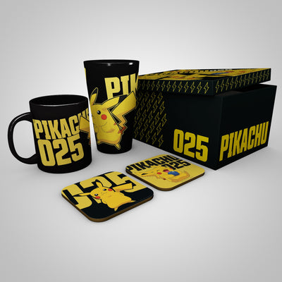 GB eye Pok�mon Glow in the Dark Mug, 400ml Glass & 2 Coasters Collectable Gift Box