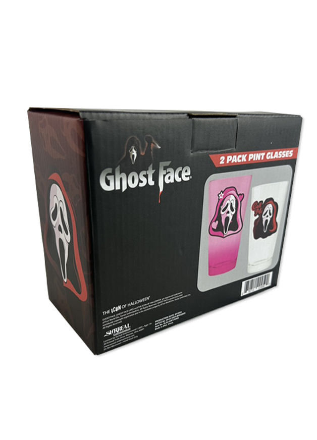 GHOST FACE - 2 Glass Pack 16oz / 500ml x 2