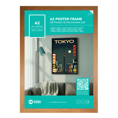 GB Posters Contemporary Wooden Oak Picture Frame - A2 - 42 x 59.4cm