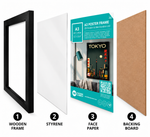 GB Posters Contemporary Wooden Black Picture Frame - A3 - 29.7 x 42cm