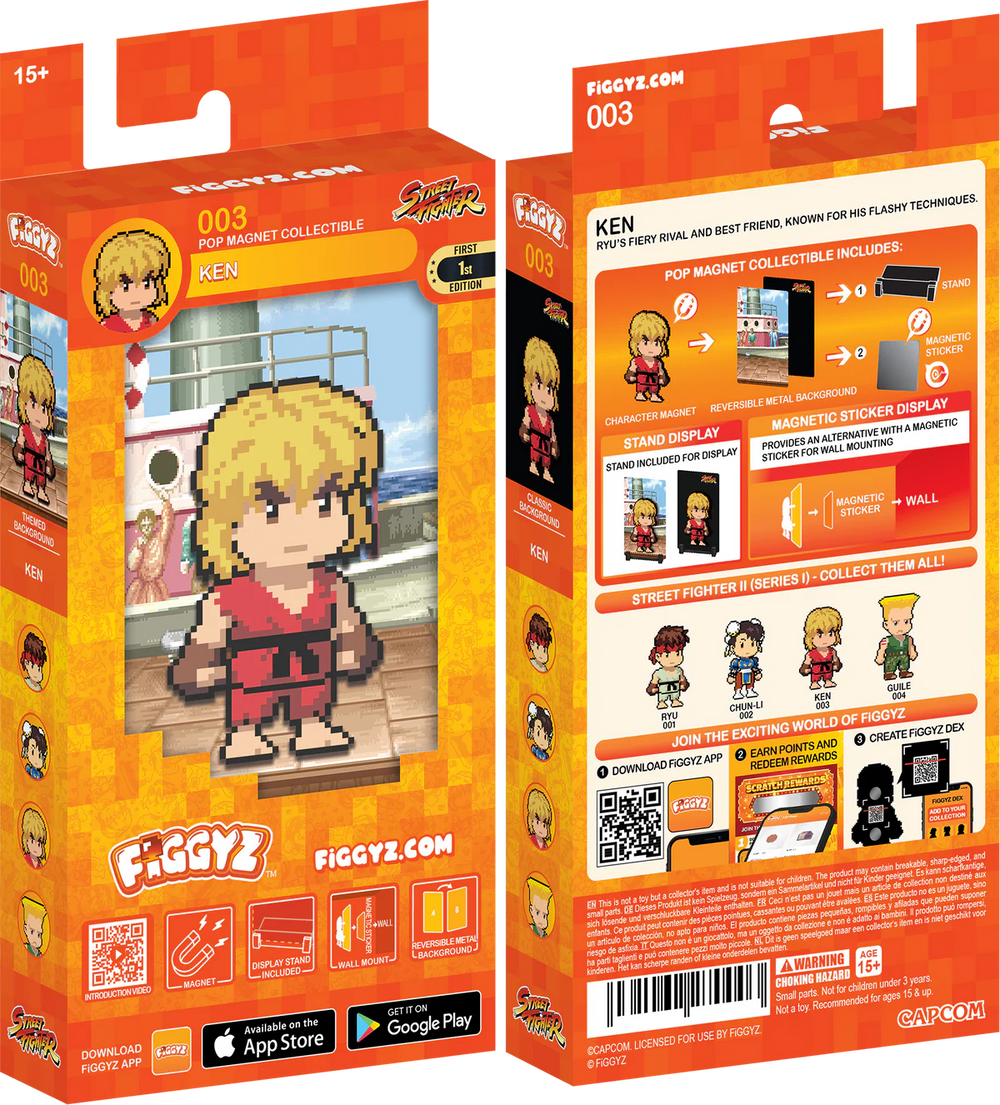 FIGGYZ Street Fighter Ken 11cm Collectible Pop Magnet