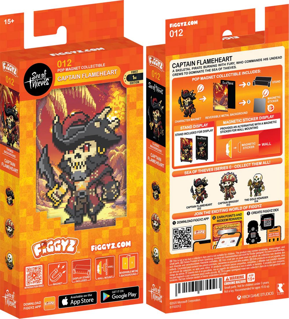 FIGGYZ Sea of Thieves Captain Flameheart 11cm Collectible Pop Magnet