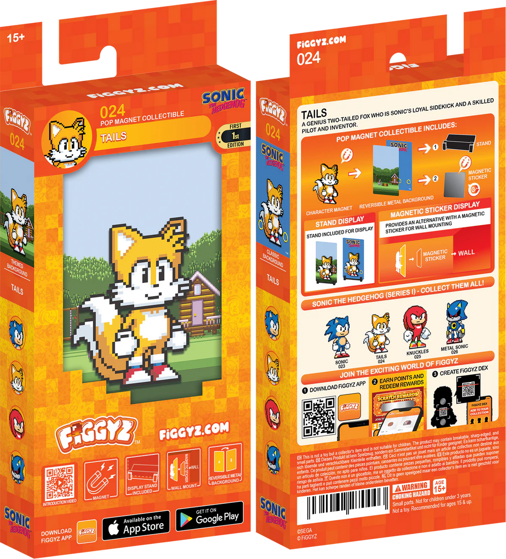 FIGGYZ Sonic the Hedgehog Tails 11cm Collectible Pop Magnet