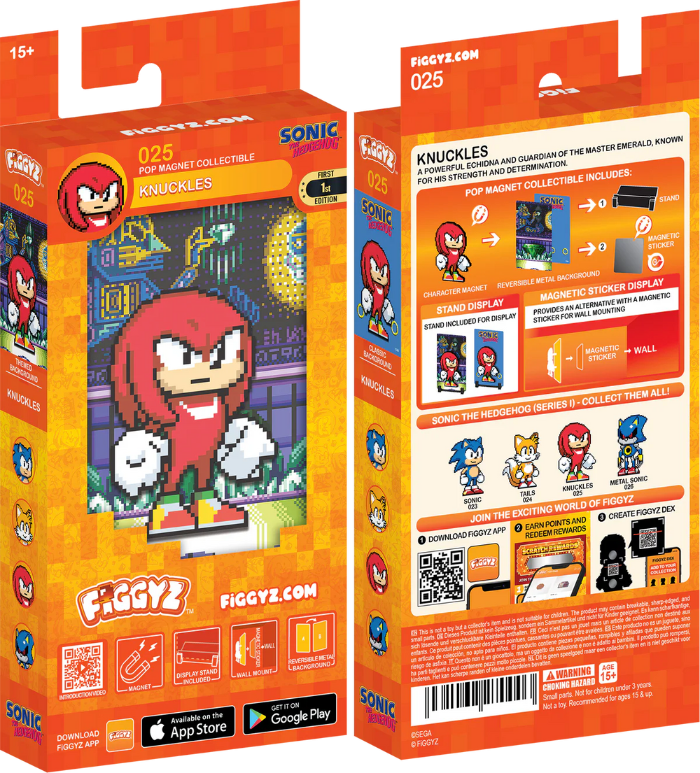 FIGGYZ Sonic the Hedgehog Knuckles 11cm Collectible Pop Magnet