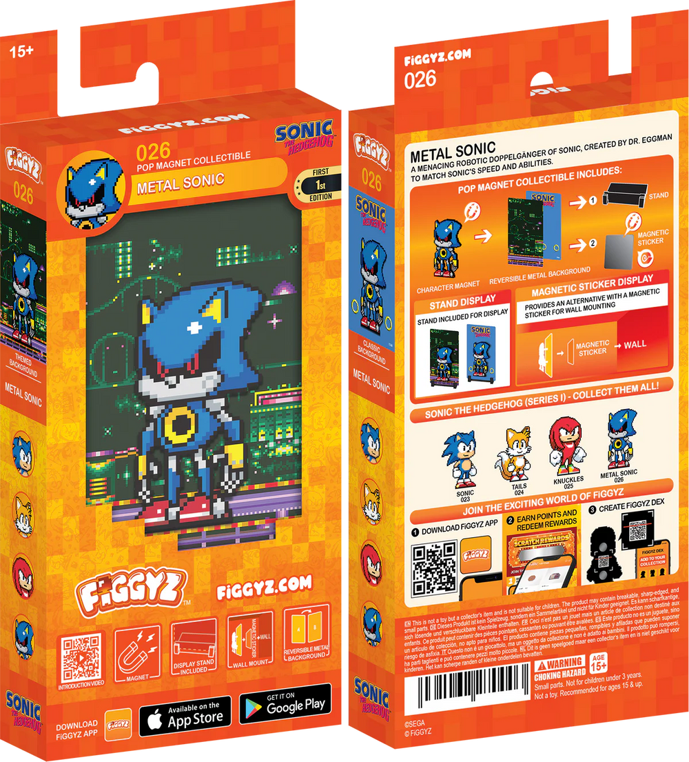 FIGGYZ Sonic the Hedgehog Metal Sonic 11cm Collectible Pop Magnet