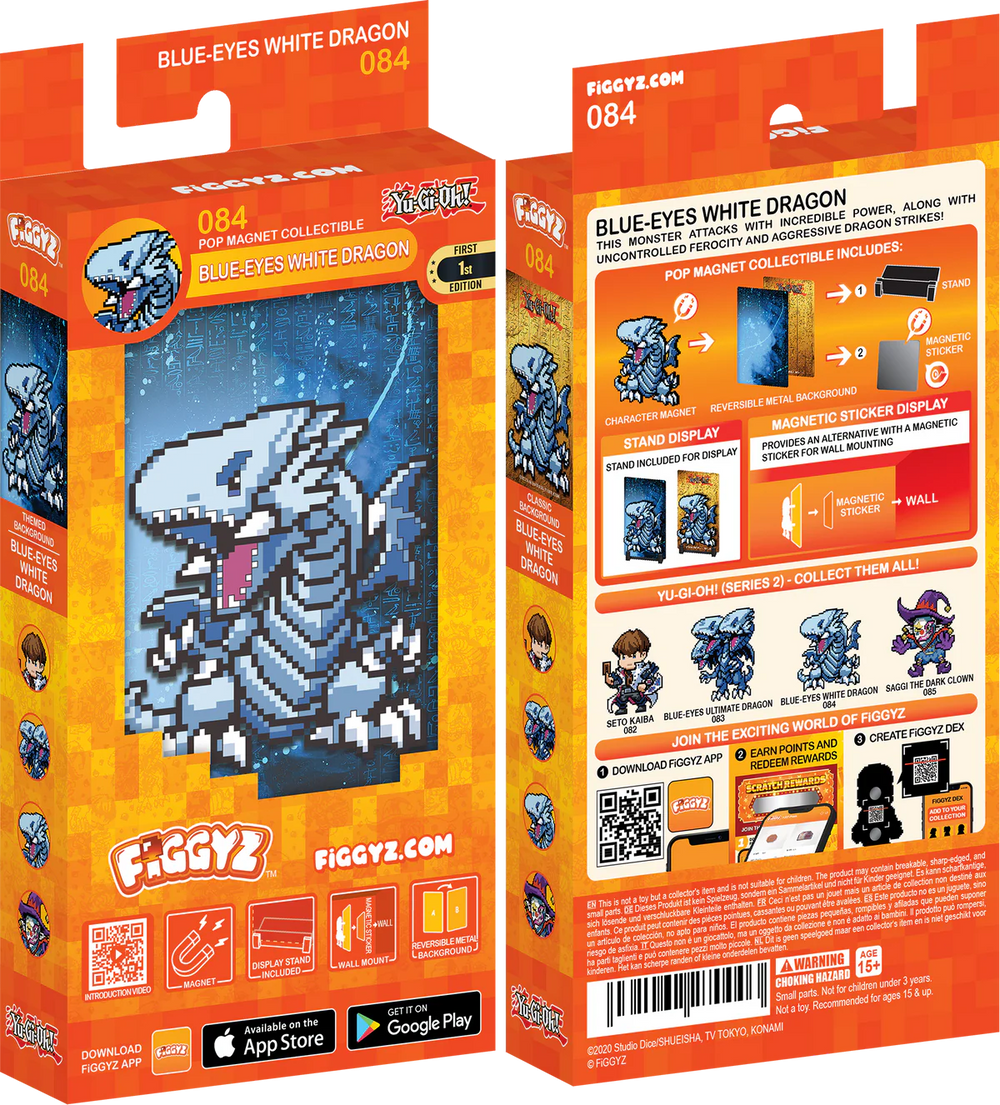 FIGGYZ Yu Gi Oh! Blue Eyes White Dragon 11cm Collectible Pop Magnet
