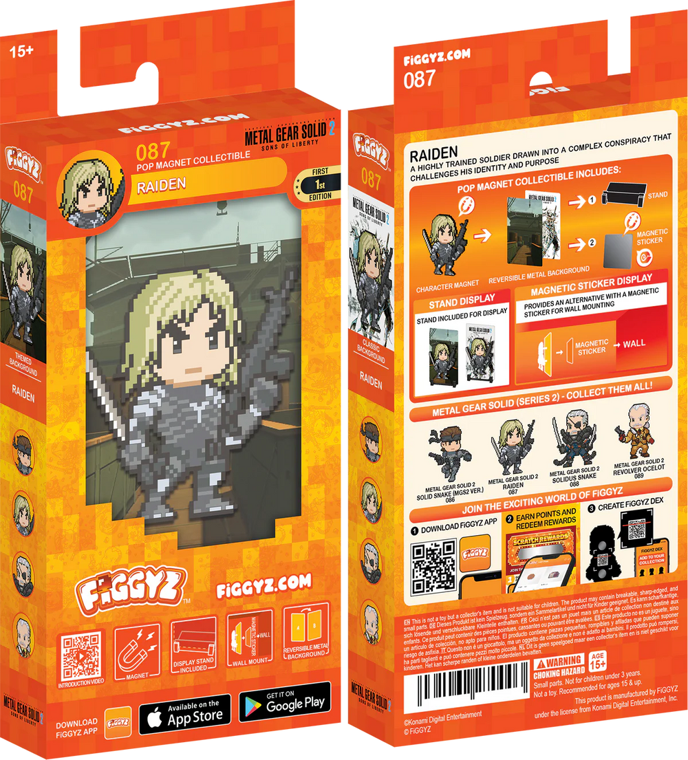 FIGGYZ Metal Gear Solid Raiden 11cm Collectible Pop Magnet