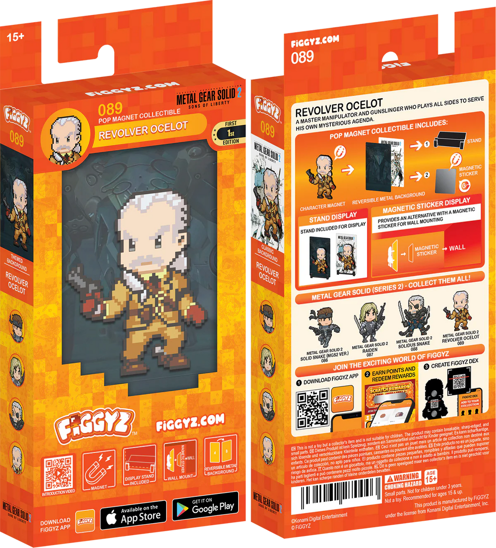 FIGGYZ Metal Gear Solid Revolver Ocelot 11cm Collectible Pop Magnet