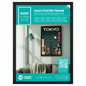 GB Posters Contemporary Wooden Black Picture Frame - Maxi - 61 x 91.5cm