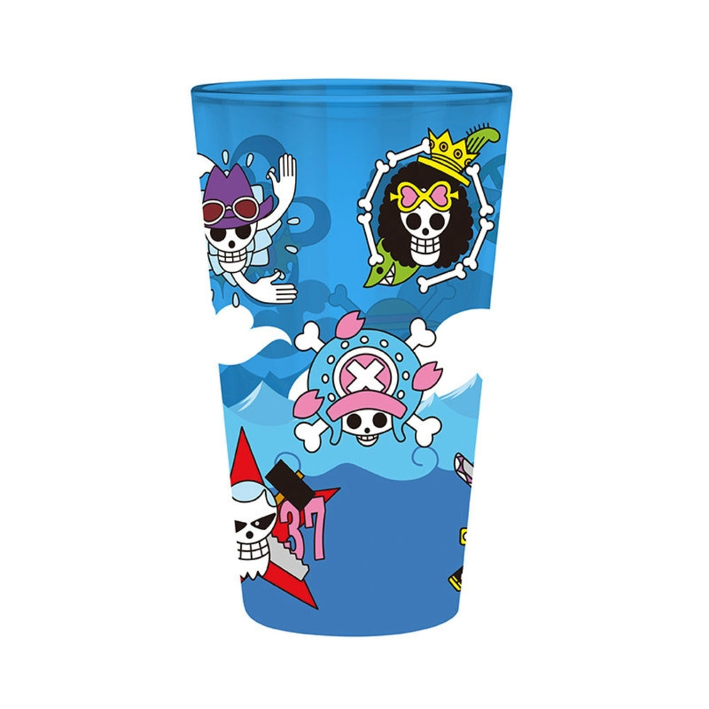 ABYstyle One Piece Skulls Blue 400ml Glass