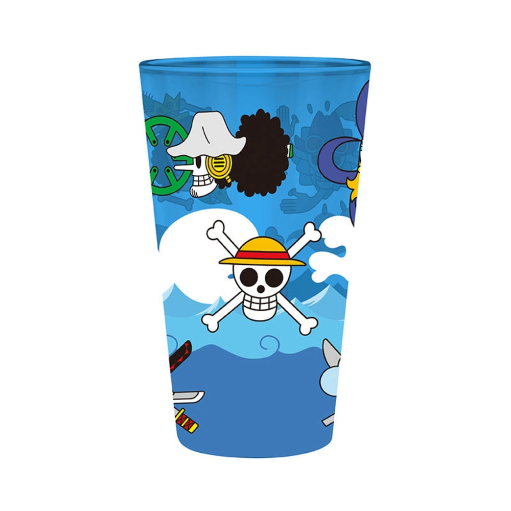 ABYstyle One Piece Skulls Blue 400ml Glass