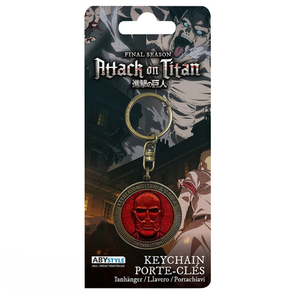 ABYstyle Attack on Titan Colossal Titan Medallion Metal Keychain